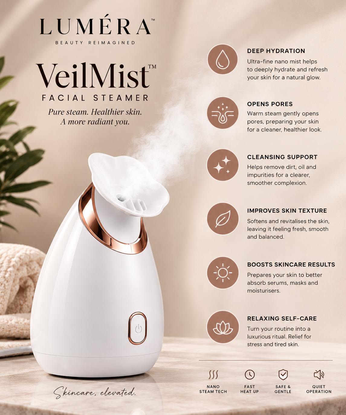Luméra VeilMist™ Facial Steamer