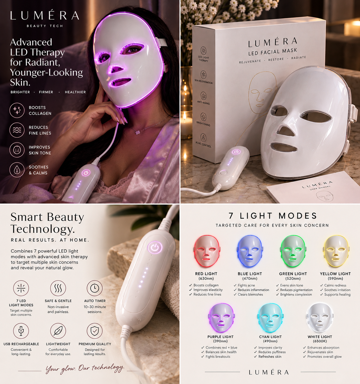 LUMÉRA™ LumiGlow LED Mask
